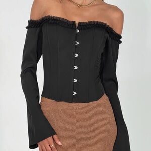 NWT Princess Polly Corset off the shoulder ruffle top